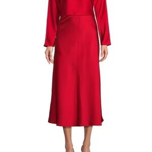 NWT Antonio Melani Blakely A-Line Satin Midi Skirt